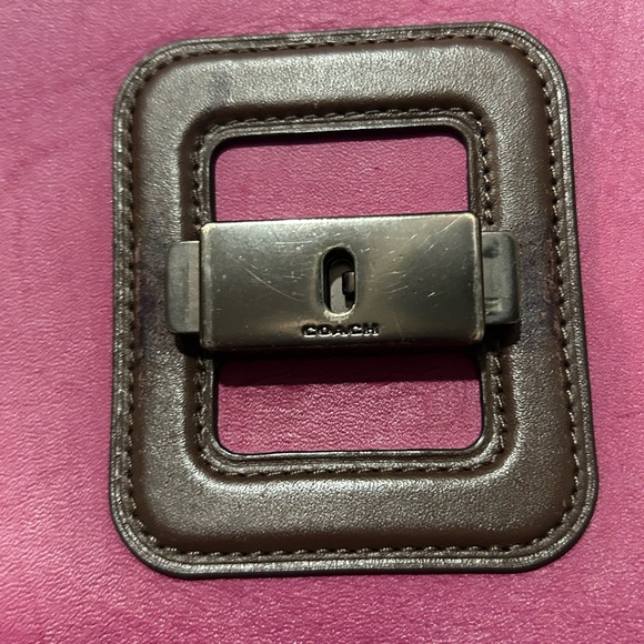 100% Authentic Coach Courier Pink Hibiscus Pewter Carryall Snakeskin Purse Bag - Picture 11 of 16